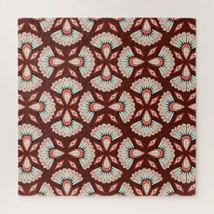 Puzzle Motivos Geométricos Pequeños: Patrón Textil de Dec