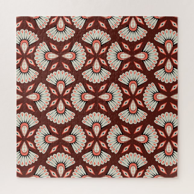 Puzzle Motivos Geométricos Pequeños: Patrón Textil de Dec (Vertical)