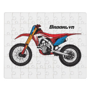 Puzzle Moto de moto de tierra roja