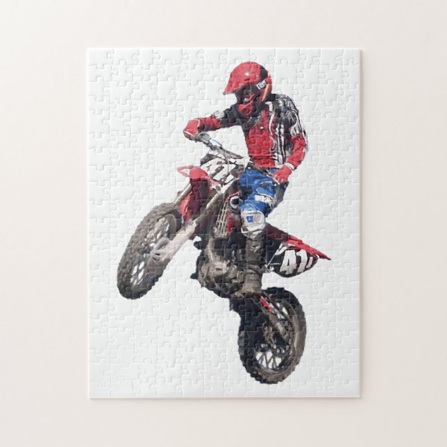 Puzzle Moto de tierra roja (Vertical)