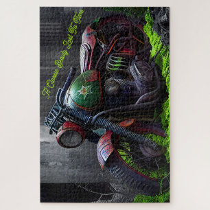 Puzzle Motocicleta abandonada y en marcha de izquierda a 