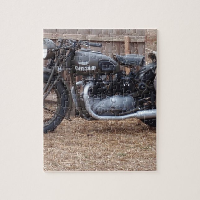 Puzzle Motocicleta de los militares del vintage (Vertical)