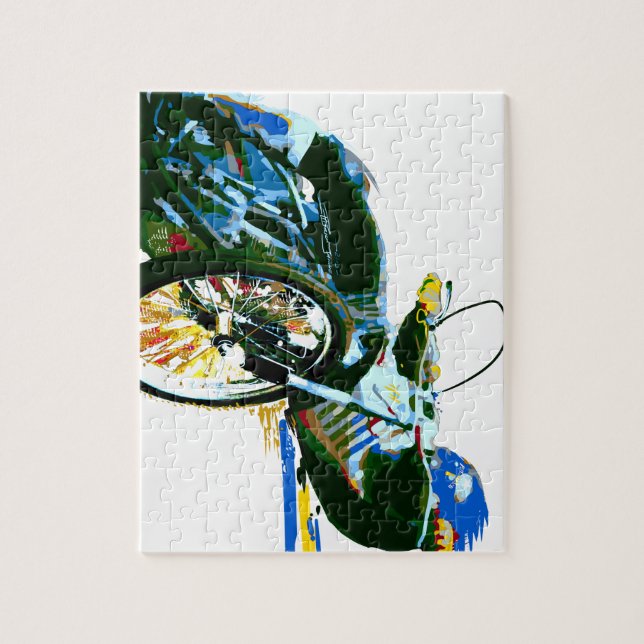 Puzzle Motocicleta impresionante rápida del carretera (Vertical)