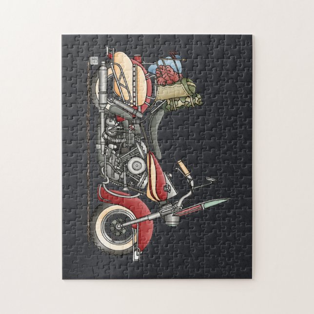 Puzzle Motocicleta linda (Vertical)