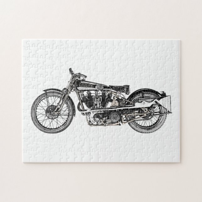 Puzzle Motocicleta Superior De 1929 (Horizontal)