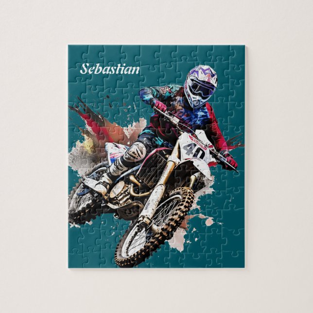 Puzzle motocross personalizado (Vertical)