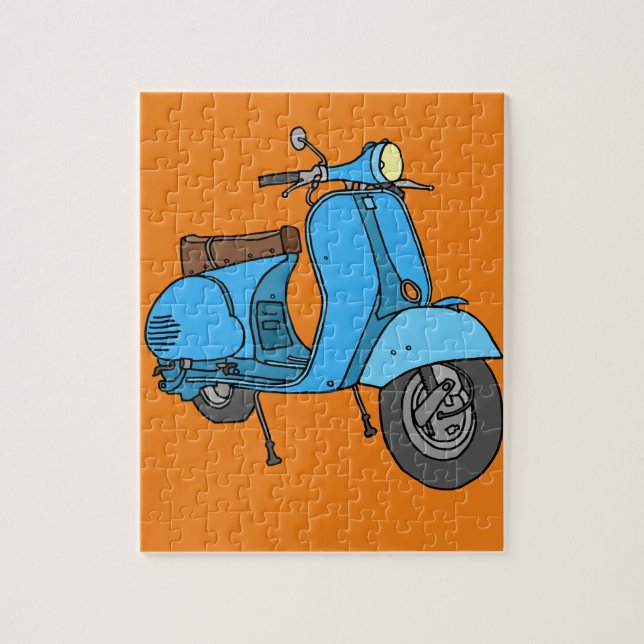 Puzzle Motoneta azul (Vespa) (Vertical)