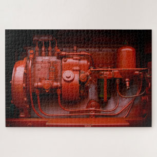 Puzzle Motor de Tractor Rojo.