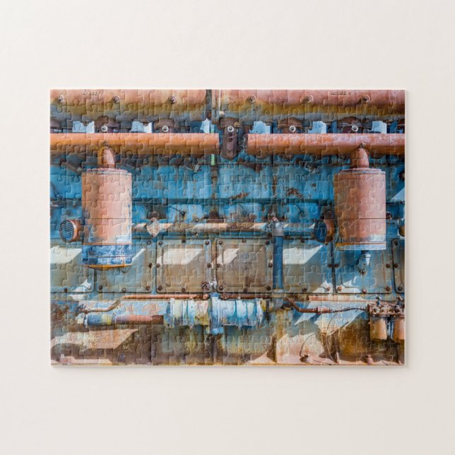 Puzzle Motor diesel imperial del Atlas viejo y oxidado en (Horizontal)