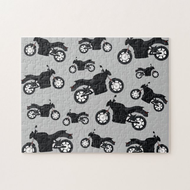 Puzzle Motorcycle Pattern (Horizontal)