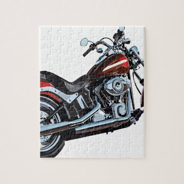 Puzzle Motorista de la bici de la motocicleta (Vertical)