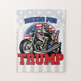 Puzzle Motoristas para presidente patriótico Motorcycle