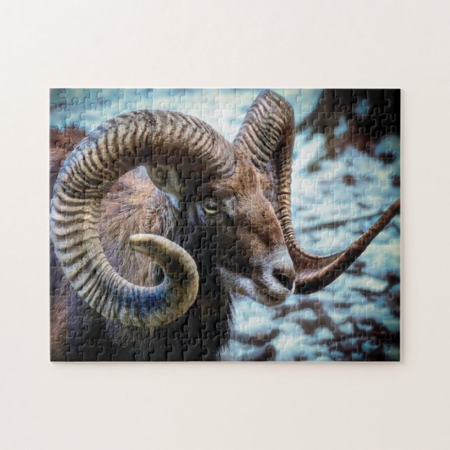 Puzzle Mouflon en el lago (Horizontal)