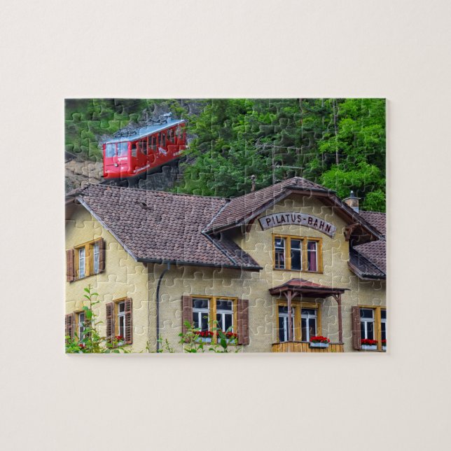 Puzzle Mount Pilatus Bahn - Cog Railway - 8x10 - 110 pc (Horizontal)