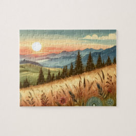 Puzzle Mountain Forest Hills Country Boho Nature