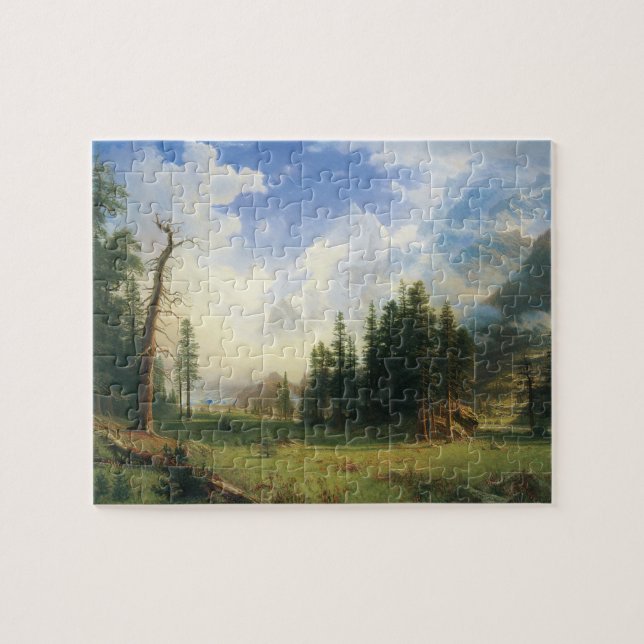 Puzzle Mountain Landscape by Albert Bierstadt (Horizontal)