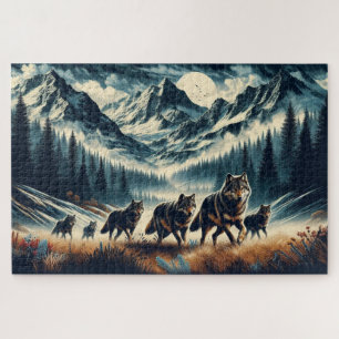 Puzzle Mountain Wolf Pack, familia Wolf, Wilderness