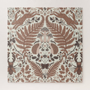 Puzzle Mousse de Mocha, animales y plantas de bosque