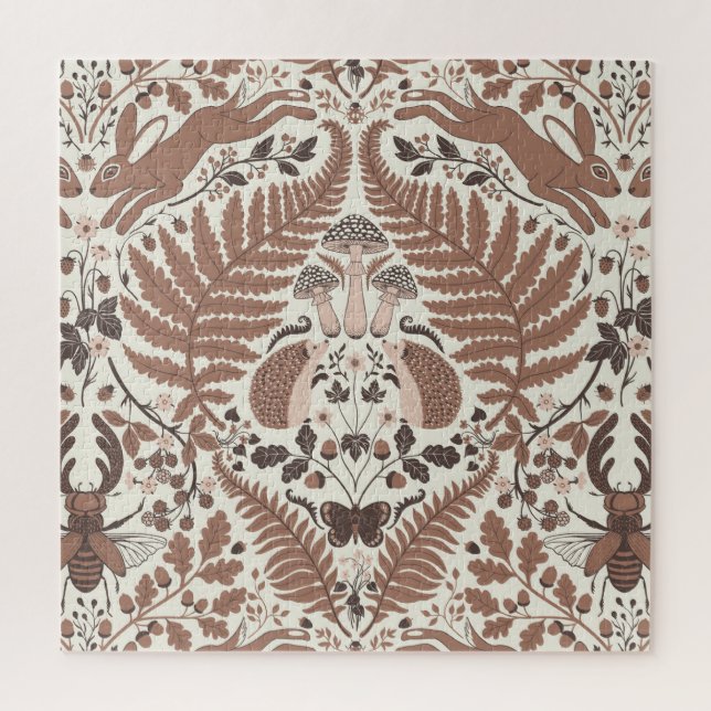 Puzzle Mousse de Mocha, animales y plantas de bosque (Vertical)