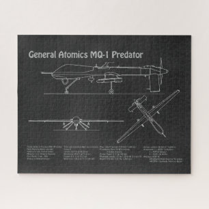 Puzzle MQ-1 Predator UAV- Plano de Plano Aéreo PD