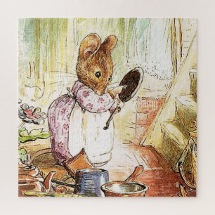 Puzzle "Mrs Mouse limpia ollas y pantalones" de Beatrix P