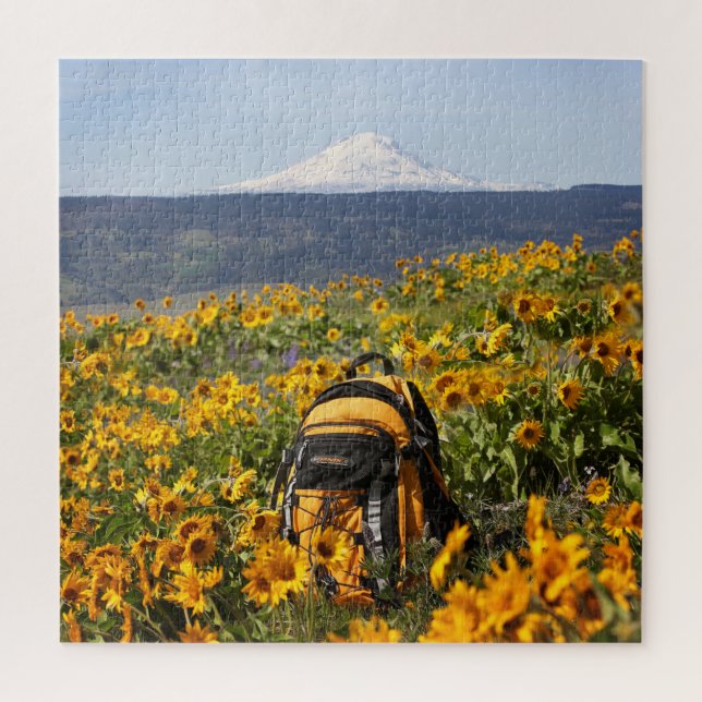 Puzzle Mt Adams | Mochila amarilla | Balsamroot 20x20 (Vertical)