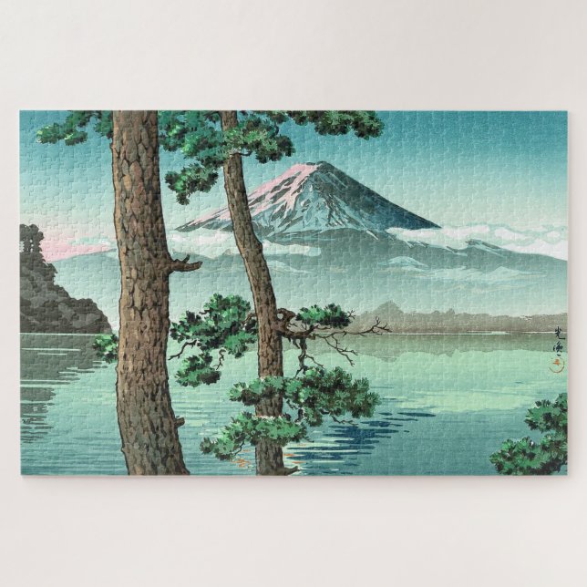 Puzzle Mt Fuji del lago Kawaguchi por Tsuchiya Koitsu (Horizontal)