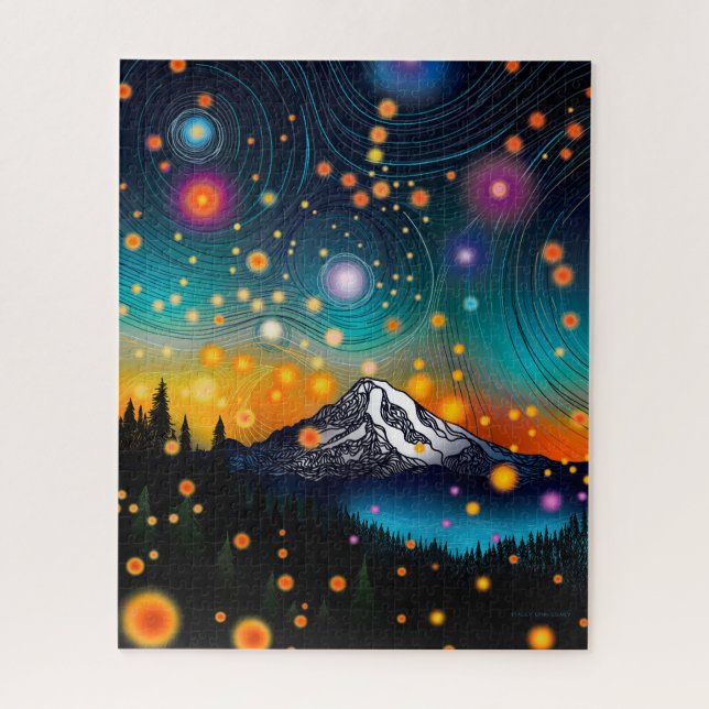 Puzzle Mt. Rainier Starry Sky (Vertical)