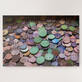 Puzzle Muchas monedas en euros en una oferta - Difícil