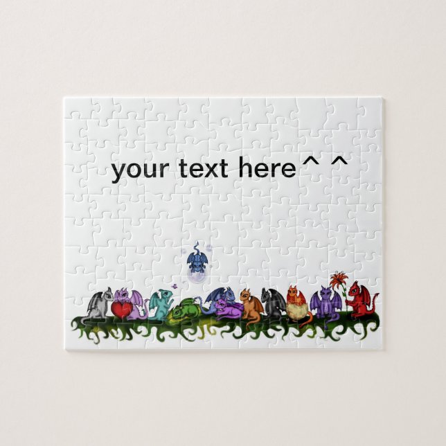 Puzzle muchos dragones lindos (Horizontal)