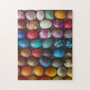 Puzzle Muchos huevos de Pascua decorados con colores