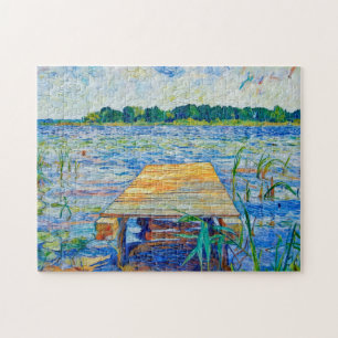 Puzzle Muelle de madera impresionista en Ferch en el Schw