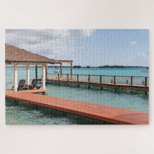 Puzzle Muelle de Madera Sobre Agua Turquesa