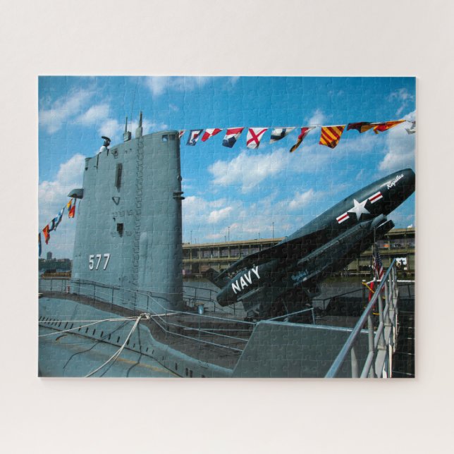 Puzzle Muelle de submarino Nueva York. (Horizontal)