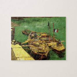 Puzzle Muelle de Van Gogh con hombres descargando barcaza