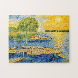 Puzzle Muelle Impresionista junto al Lago Wannsee con Ba