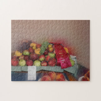 Puzzle Muestra de frutas de cosecha de otoño en el país