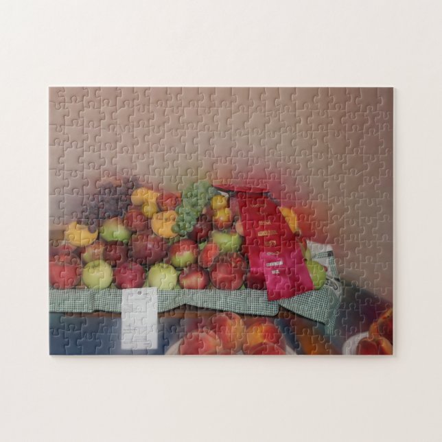 Puzzle Muestra de frutas de cosecha de otoño en el país (Horizontal)