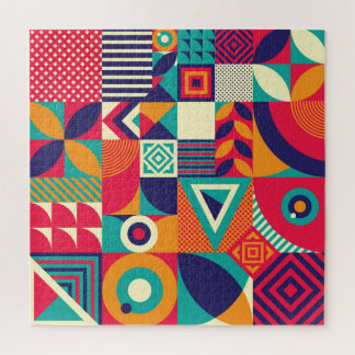 Puzzle Muestra formas geométricas abstractas, patrón sin 