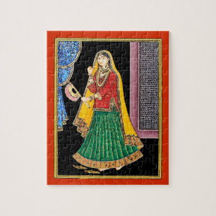 Puzzle Mughal Woman en muchos colores