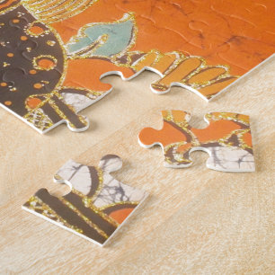 Puzzle Mujer africana que lleva cesta personalizar produc