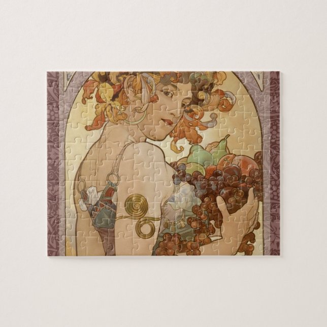 Puzzle Mujer Art Nouveau Mucha Hermosa (Horizontal)
