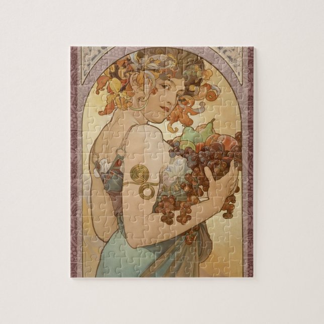 Puzzle Mujer Art Nouveau Mucha Hermosa (Vertical)