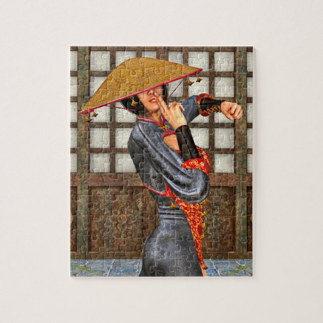 Puzzle Mujer asiática de batalla (Vertical)