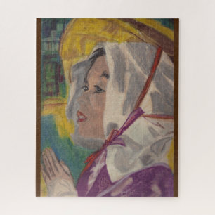 PUZZLE MUJER ASIÁTICA REZANDO