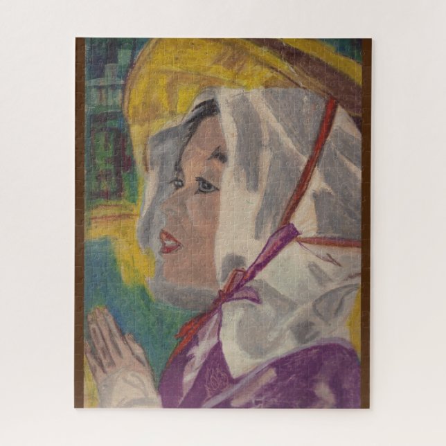 PUZZLE MUJER ASIÁTICA REZANDO (Vertical)