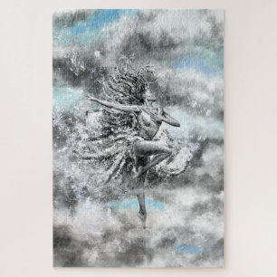 Puzzle Mujer bailando en las nubes - Sensación - Pintura