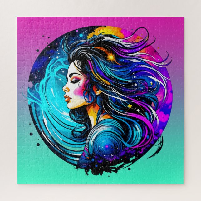 Puzzle Mujer bella etérea nunca deja de soñar (Vertical)