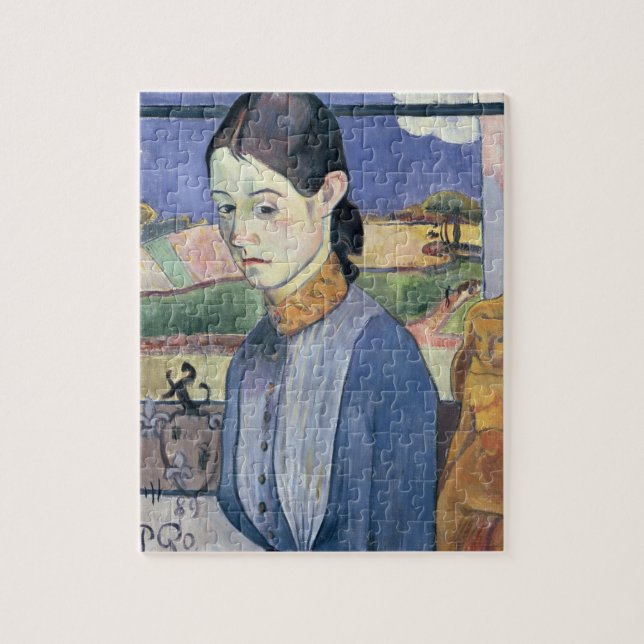Puzzle Mujer bretona joven, 1889 (aceite en lona) (Vertical)