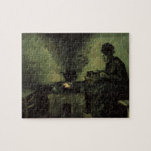 Puzzle Mujer campesina junto a la chimenea de Vincent van